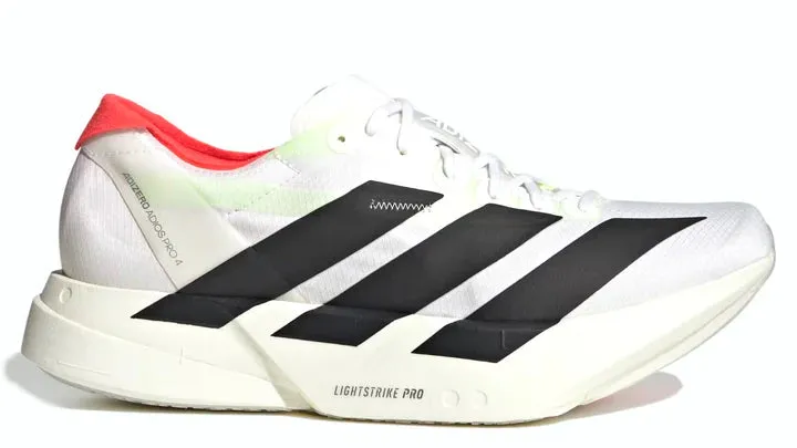adidas Adizero Adios Pro 4 White Black Red (Women's) Street Edge Corner Style