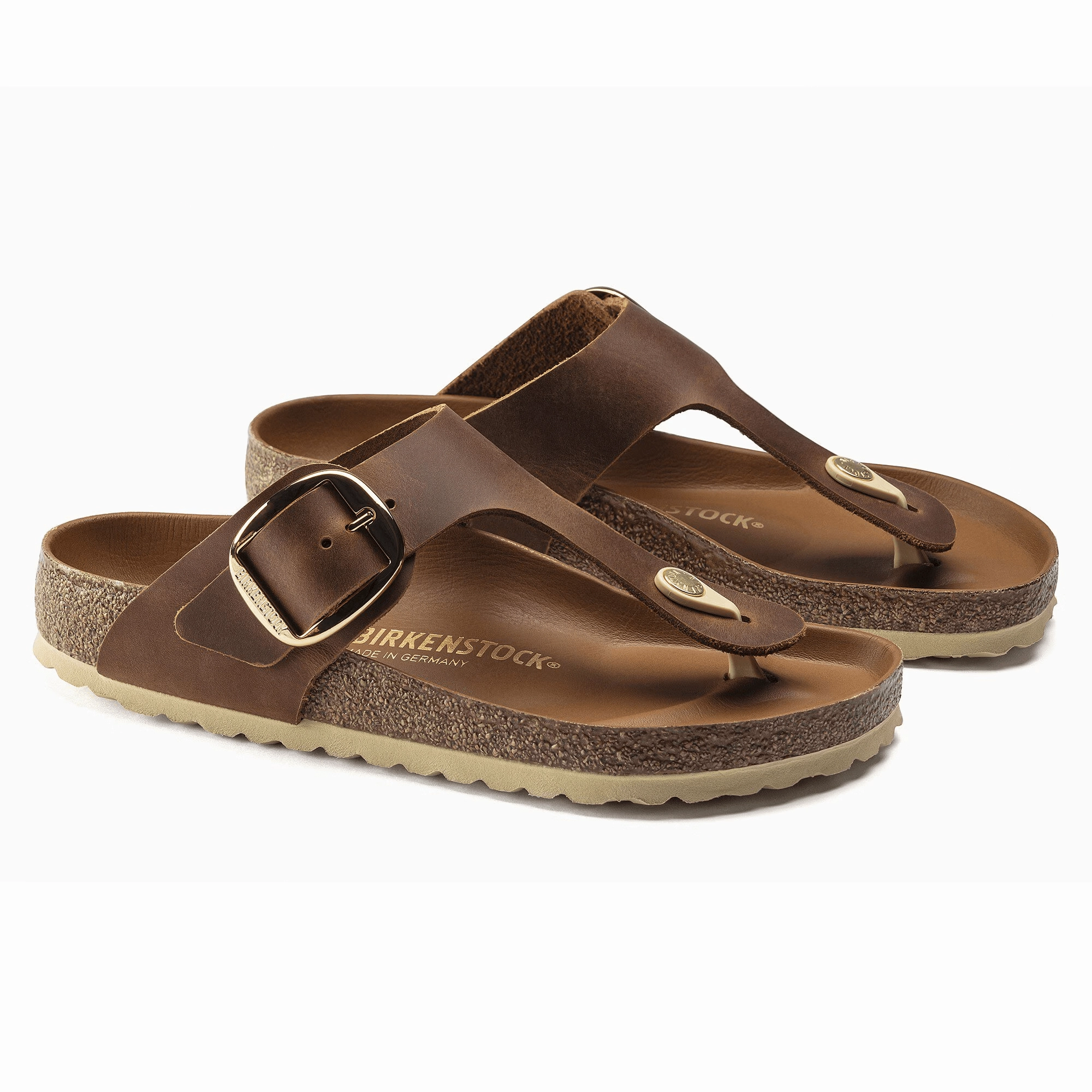 BIRKENSTOCK GIZEH BIG BUCKLE - COGNAC Fast Go Match Easy
