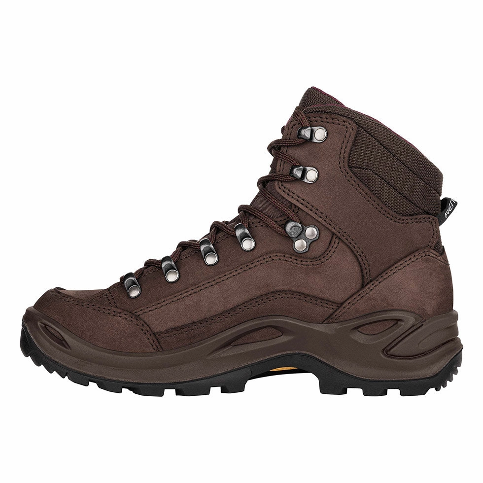 Waterproof Upper Silent Step LOWA WOMEN'S RENEGADE GTX MID - ESPRESSO