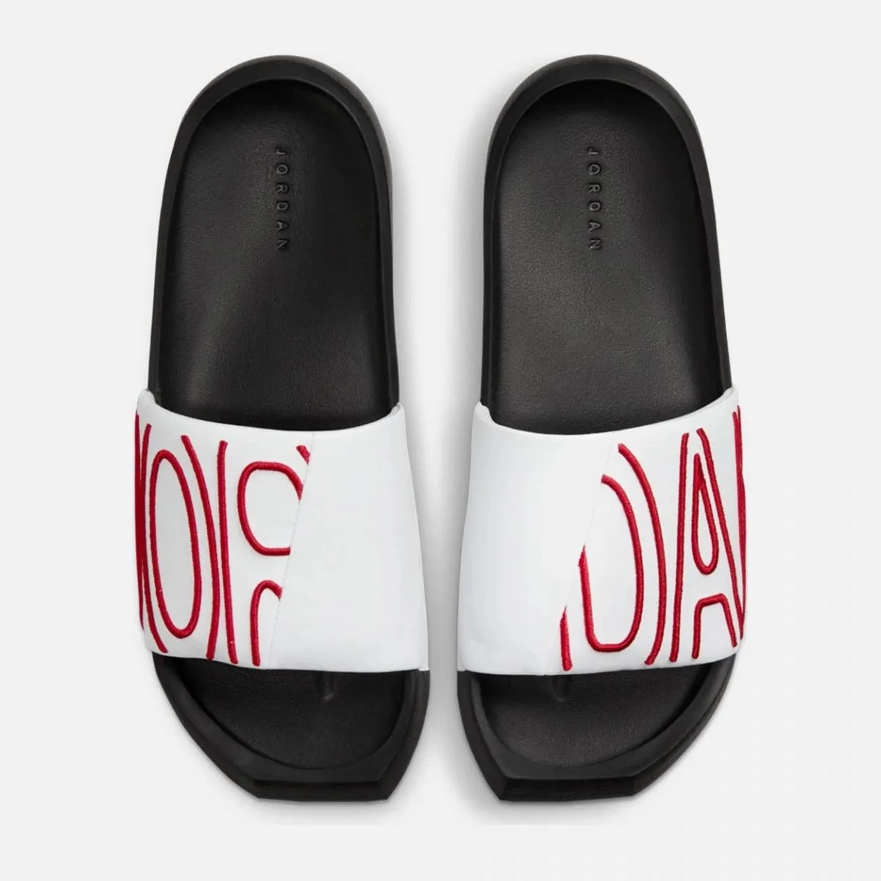 Cotton Base Air Jordan Nola Slides White Gym Red