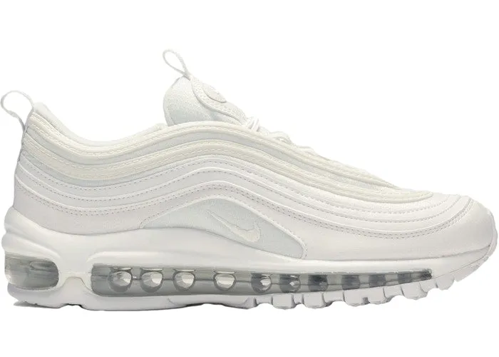 Air Max 97 White Metallic Silver (GS) Responsive Cushion Fitness Lovers Commute Light