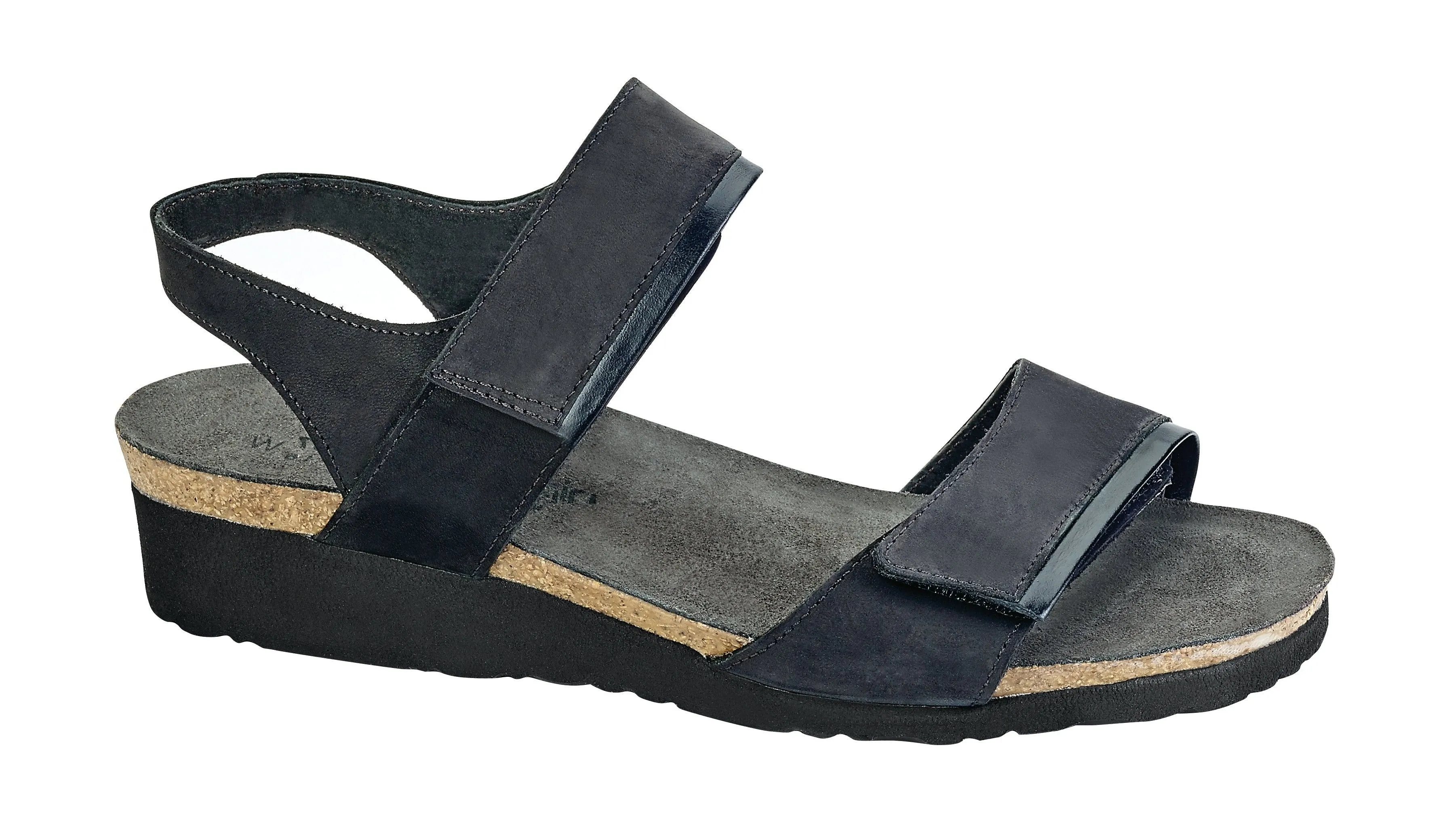 Aisha | Nubuck/Leather | Black Velvet/Black Madras Walking Move Light