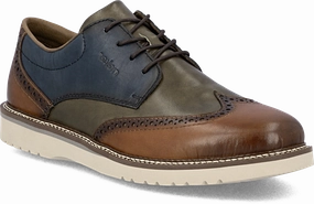Quarter turn view Men's Rieker Footwear style name Alan 04 in color MKT/FT/ROY. Sku: 04504-90