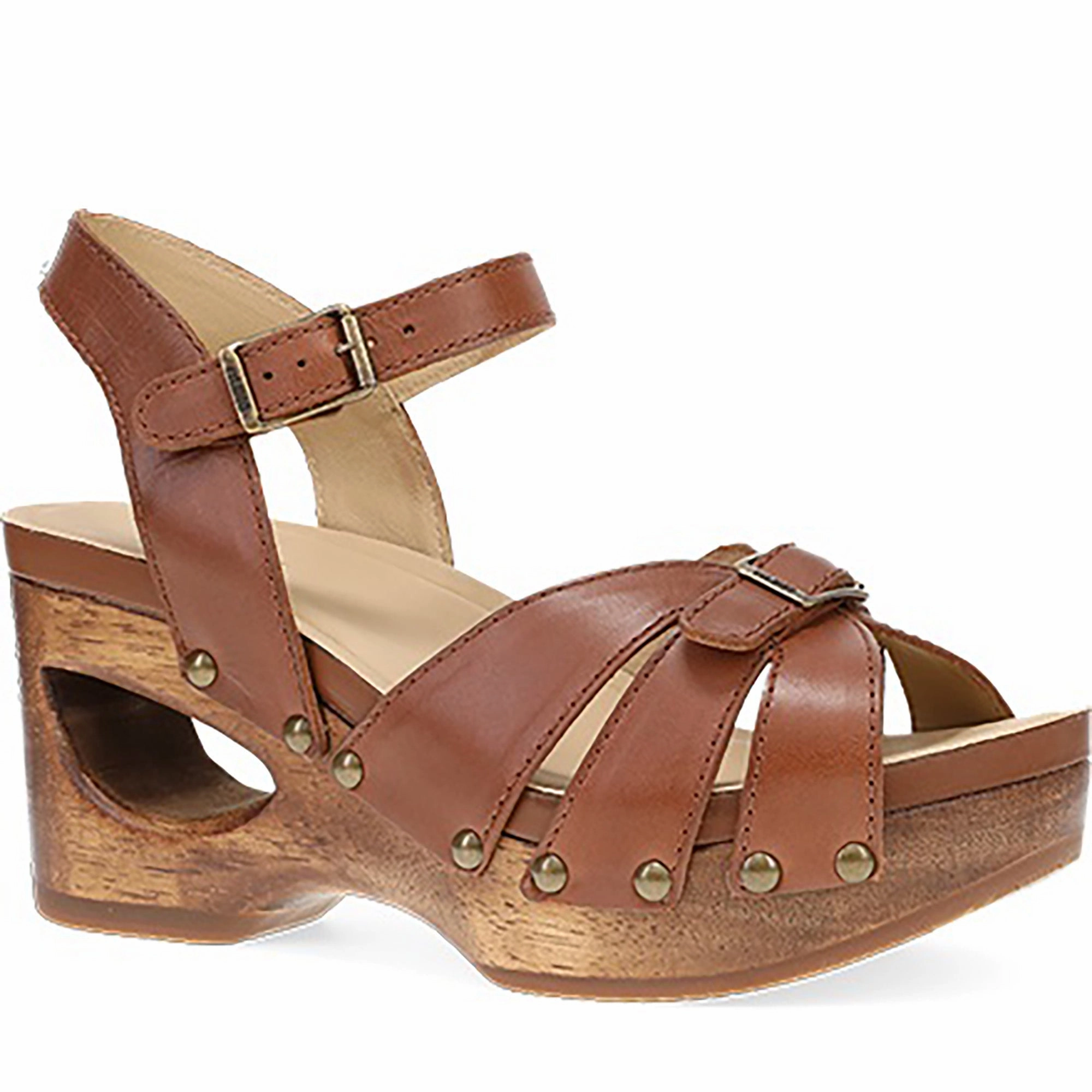 Quarter turn Women's Dansko Footwear style name Alanna in color Tan Calf. Sku: 10202641500