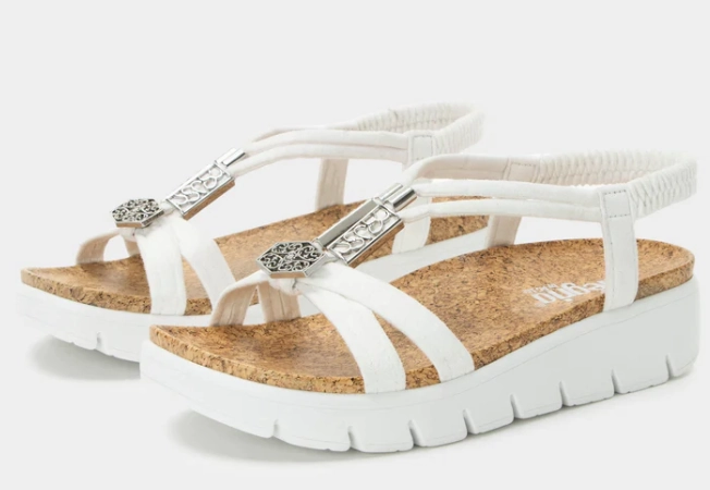 ALEGRIA ROZ TRUE - WHITE Flexible Flip-flops