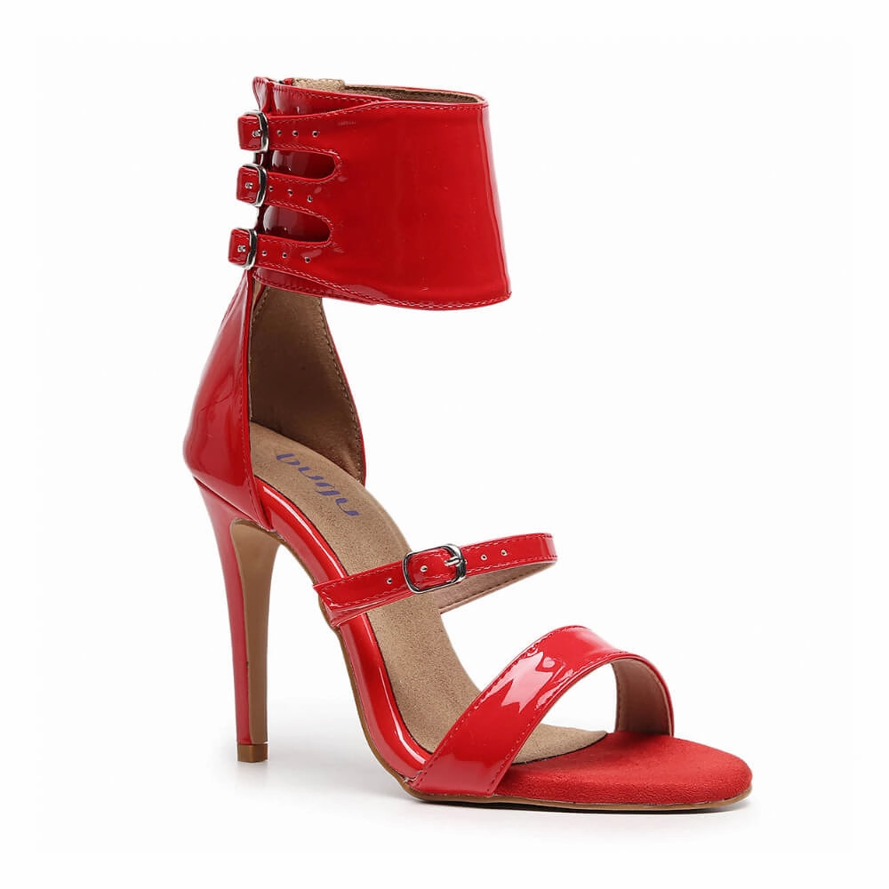 Amante - Red Vegan Patent - Suede Sole - Dance Floor Only Timeless Footwear Padded Tongue