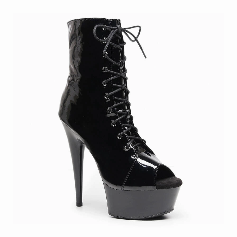 Angel - Black Wet Look - Street Sole Classic Glow