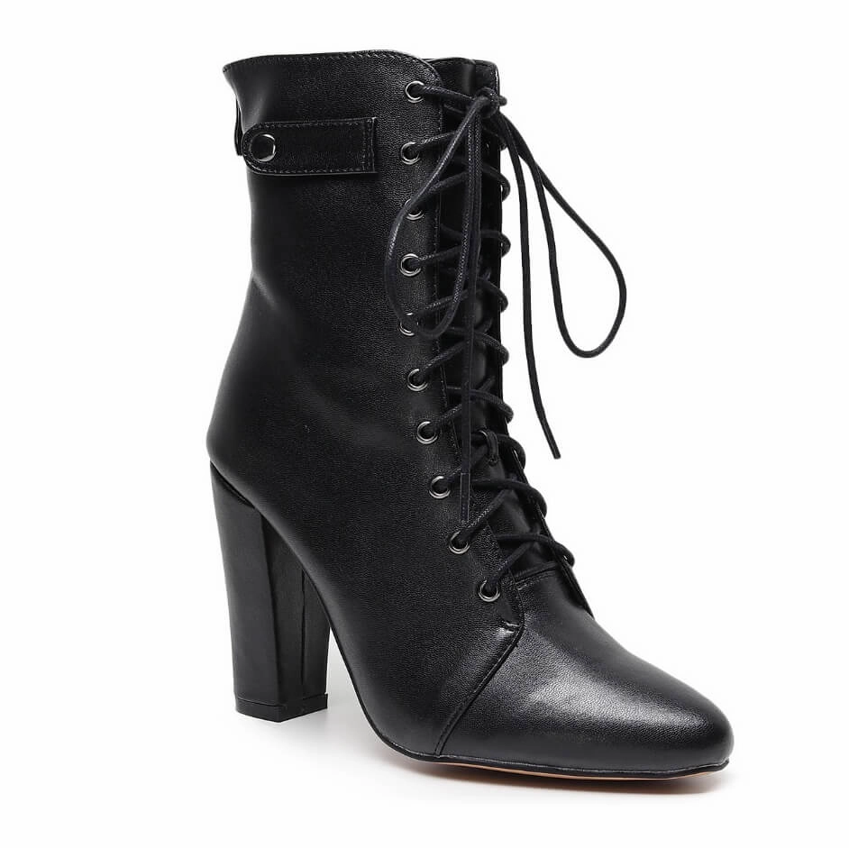 High Lift Another Moment - Black Vegan Leather - Street Sole