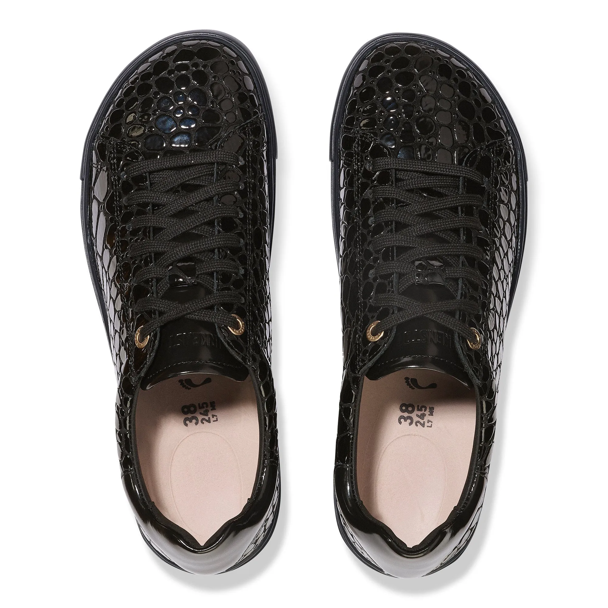 Bend Low | High Shine Patent Leather | Black Croc Street Smart Weekend Trend
