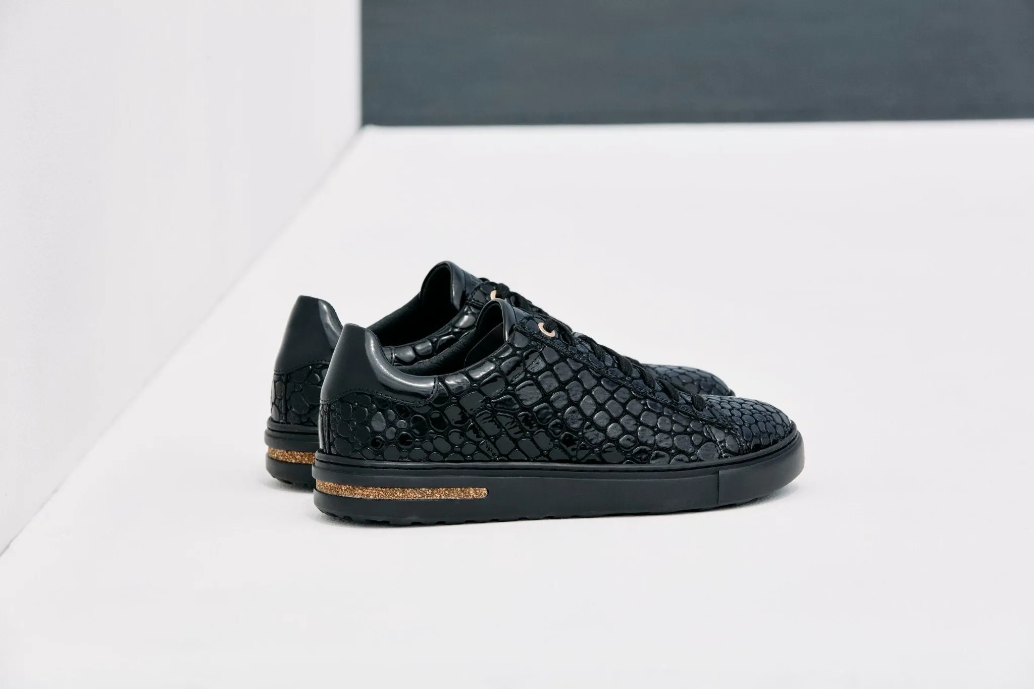 Bend Low | High Shine Patent Leather | Black Croc Modern Touch Essential Layering