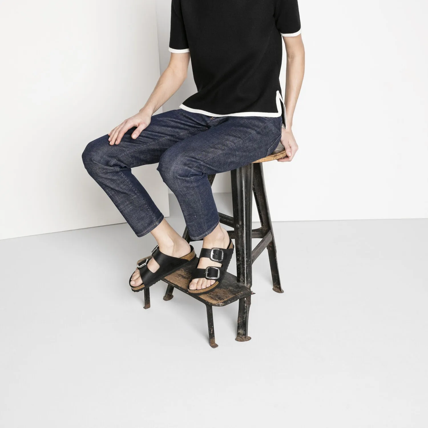 Arizona | Big Buckle | Oiled Leather | Black Airport Easy