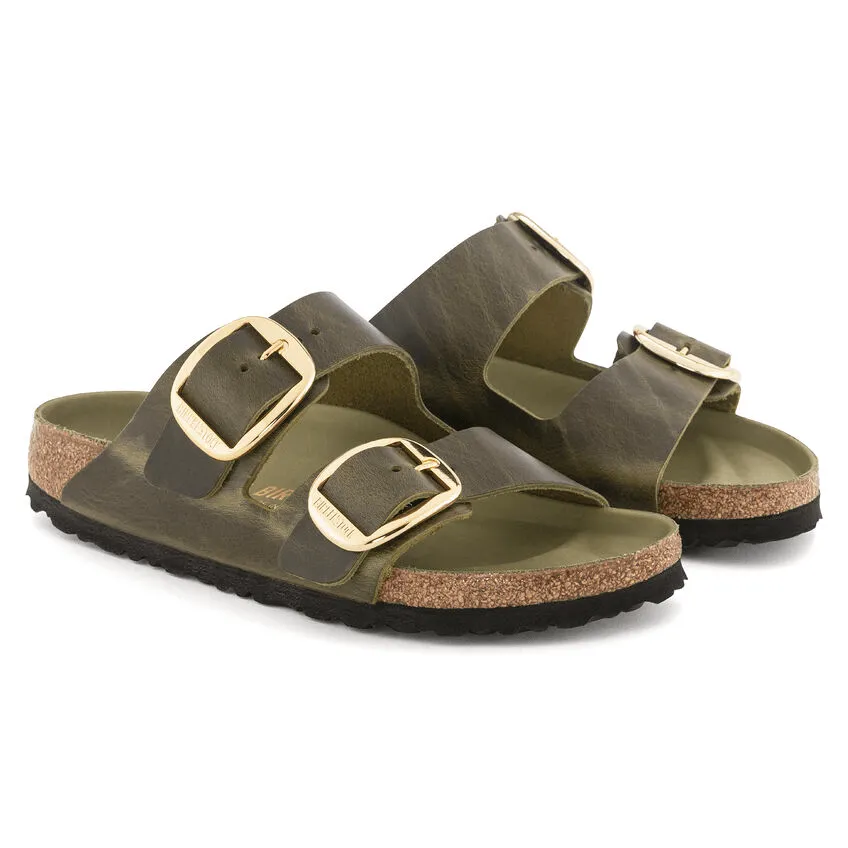 Arizona Big Buckle | Oiled Leather | Olive Green Comfort Slope