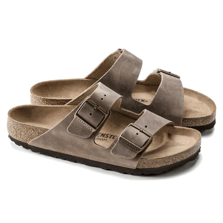 Arizona | Oiled Leather | Tobacco Durable Lifestyle Shoes All Terrain Slides