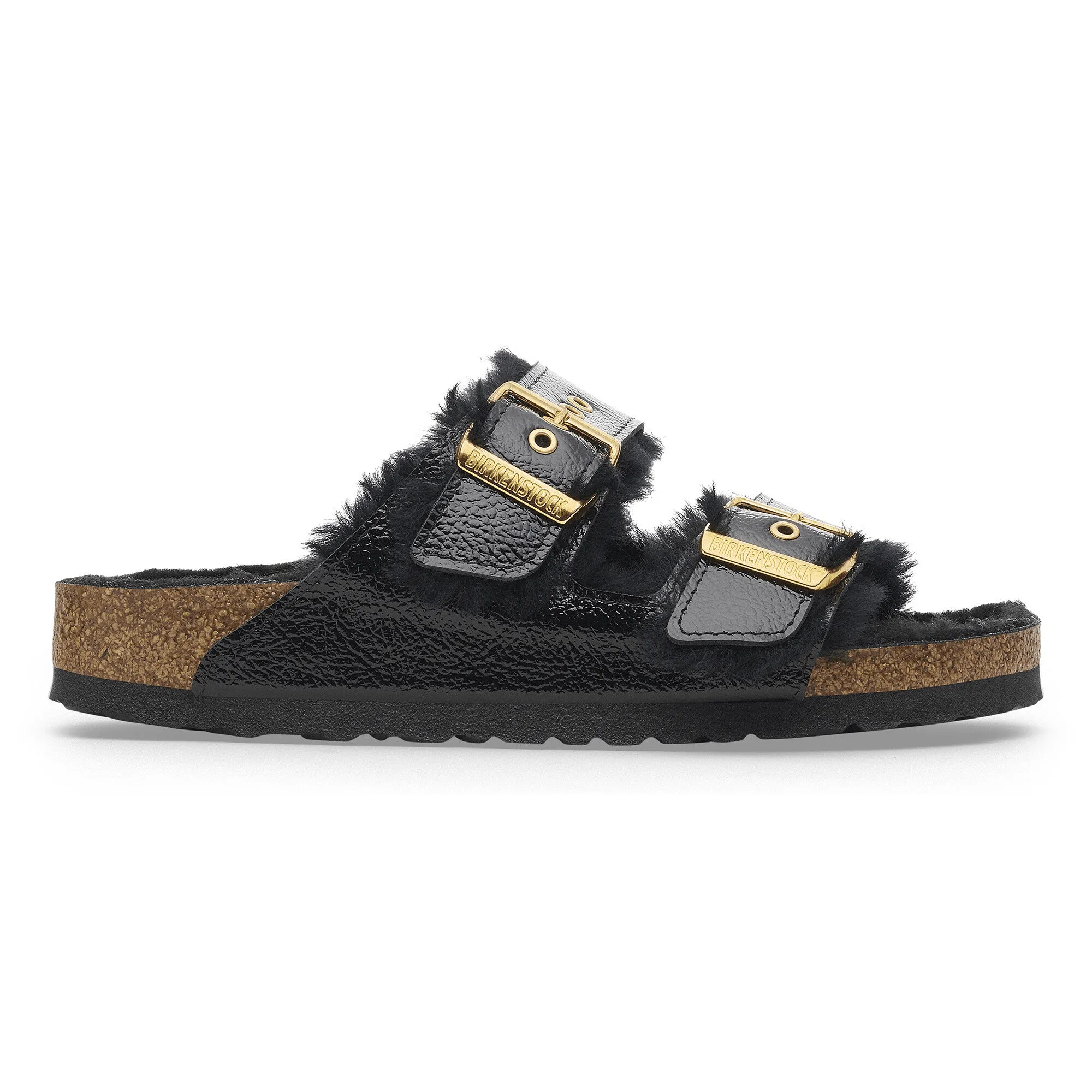 Smart Casuals Arizona Shearling Eyeletes | Patent Leather | Naplak Black