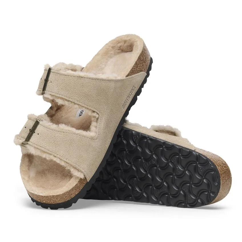 Relax Fit Shoes Smooth Comfort Sandals Arizona Shearling | Suede | Taupe