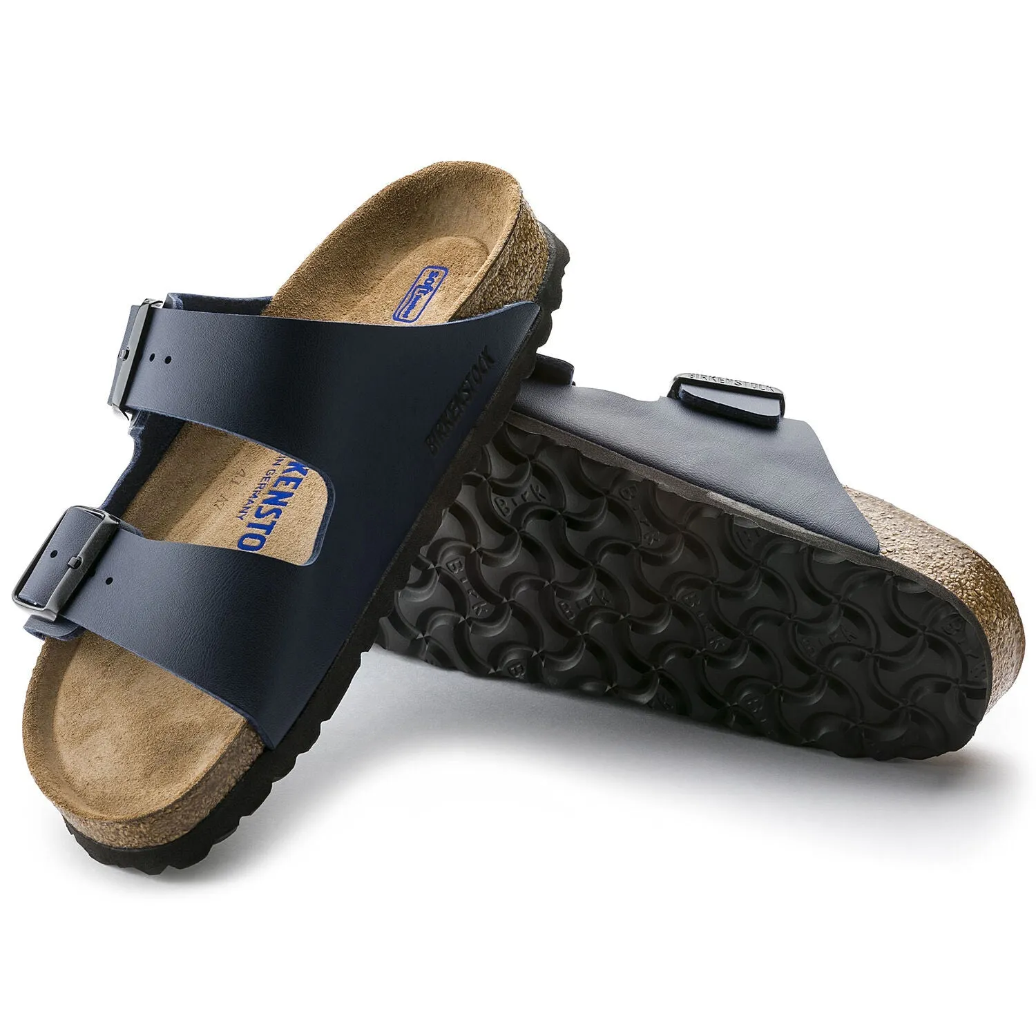 Arizona | Soft Footbed | Birko-Flor | Blue Minimal Comfort Sandals Leisure Lifestyle Sandals