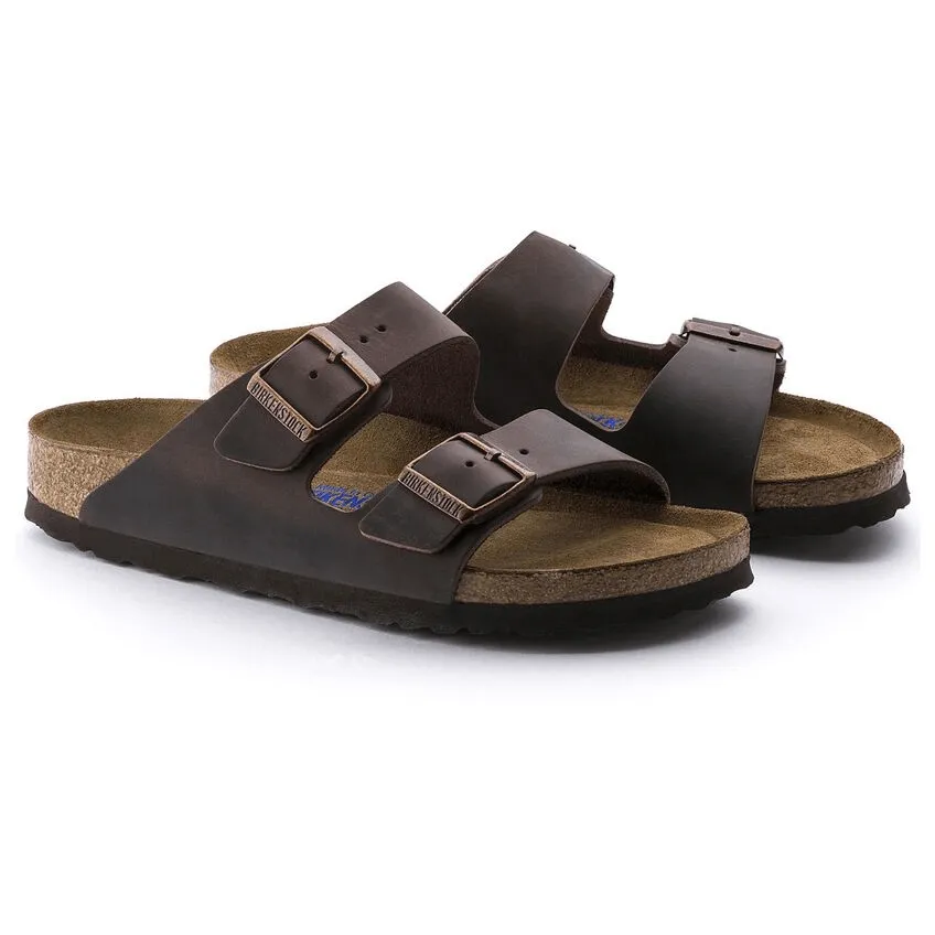 Walking Sandals Arch support Arizona | Soft Footbed | Oiled Leather | Habana Brown