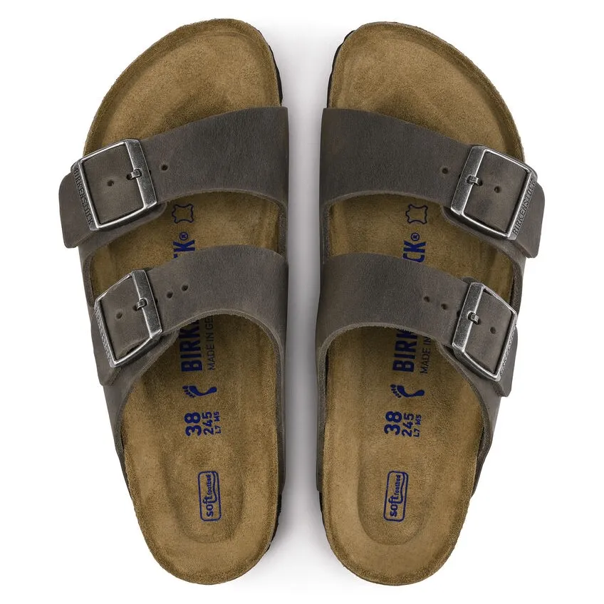 Arizona | Soft Footbed | Oiled Leather | Iron Cold Tone Firm Lock
