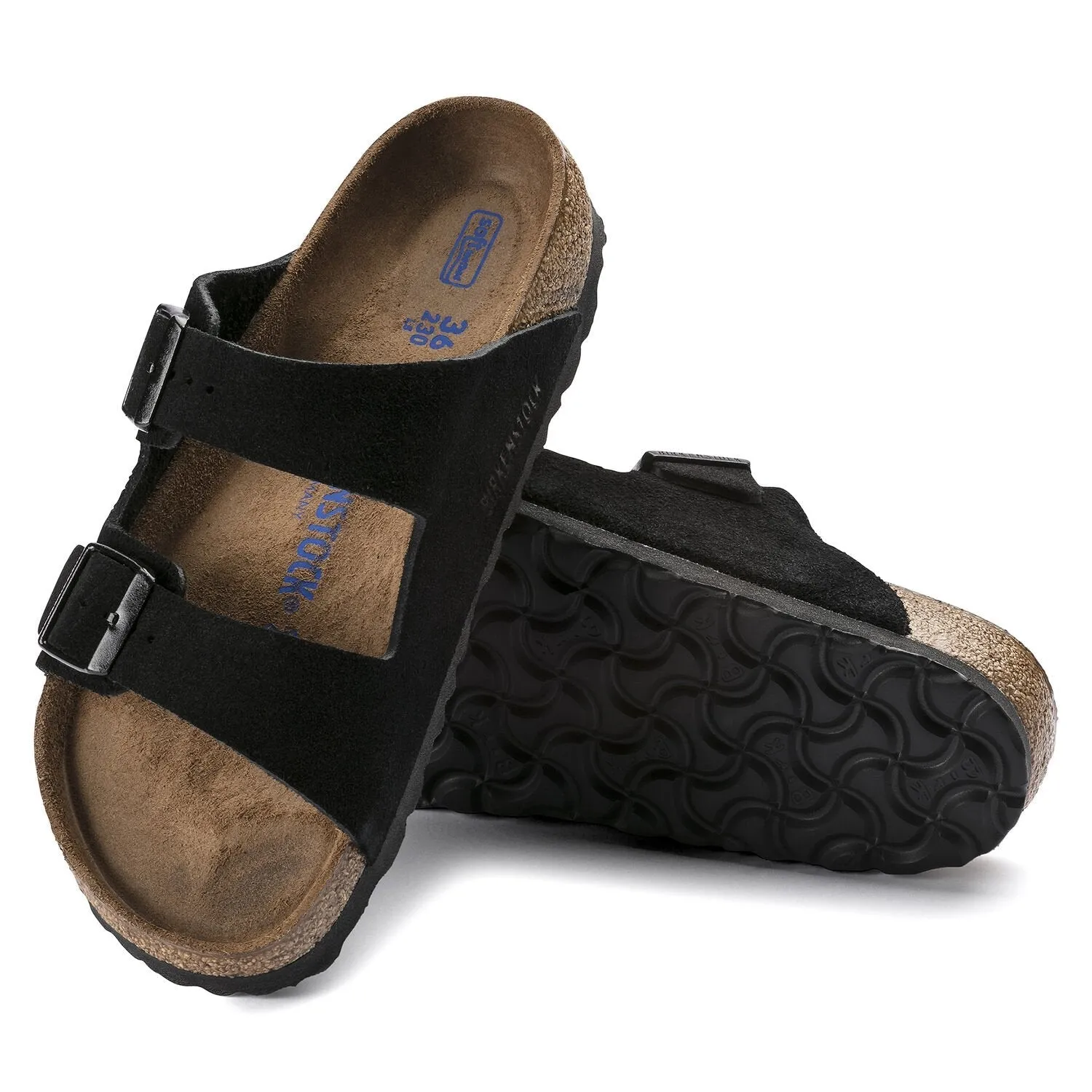 Water Resistant Sandals Arizona | Soft Footbed | Suede | Black