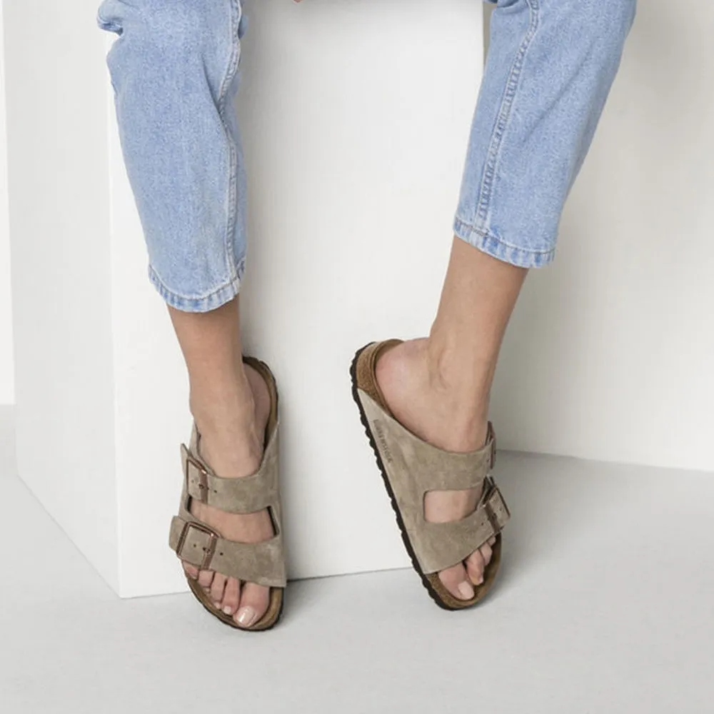 Arizona Soft Footbed : Taupe Tropical Leaf Quick Drying