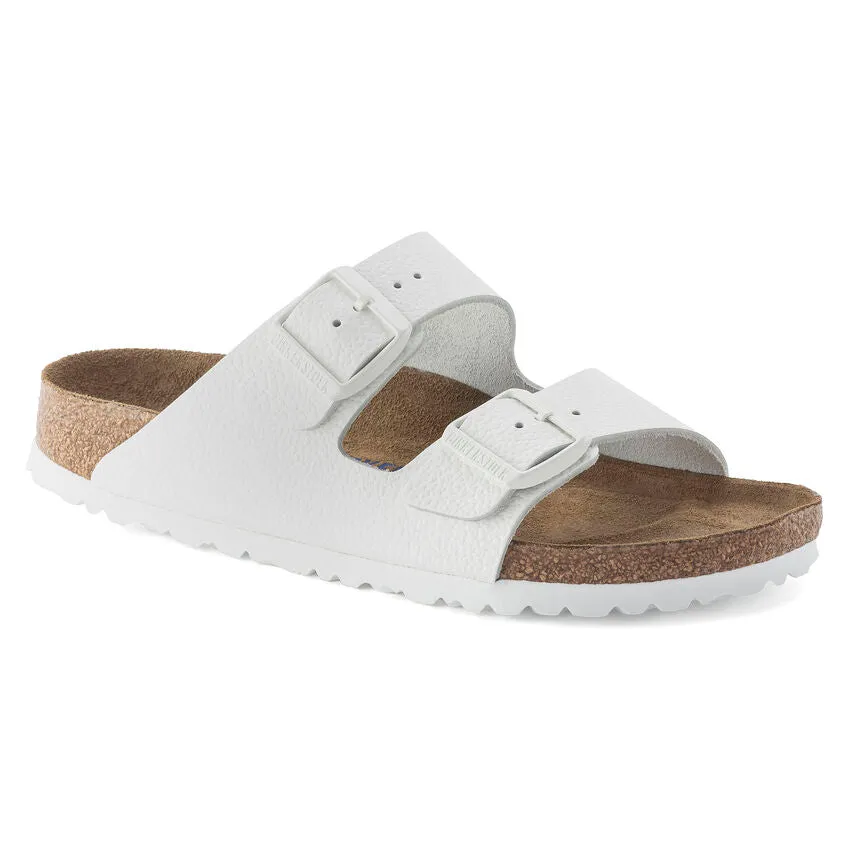 Chic Travel Shoes Comfort Sandals Arizona Soft Footbed : White Leather