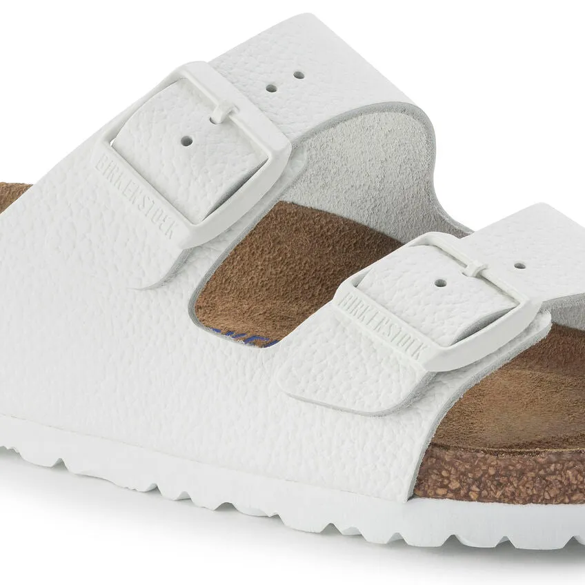 Summer Footwear for Men Arizona Soft Footbed : White Leather