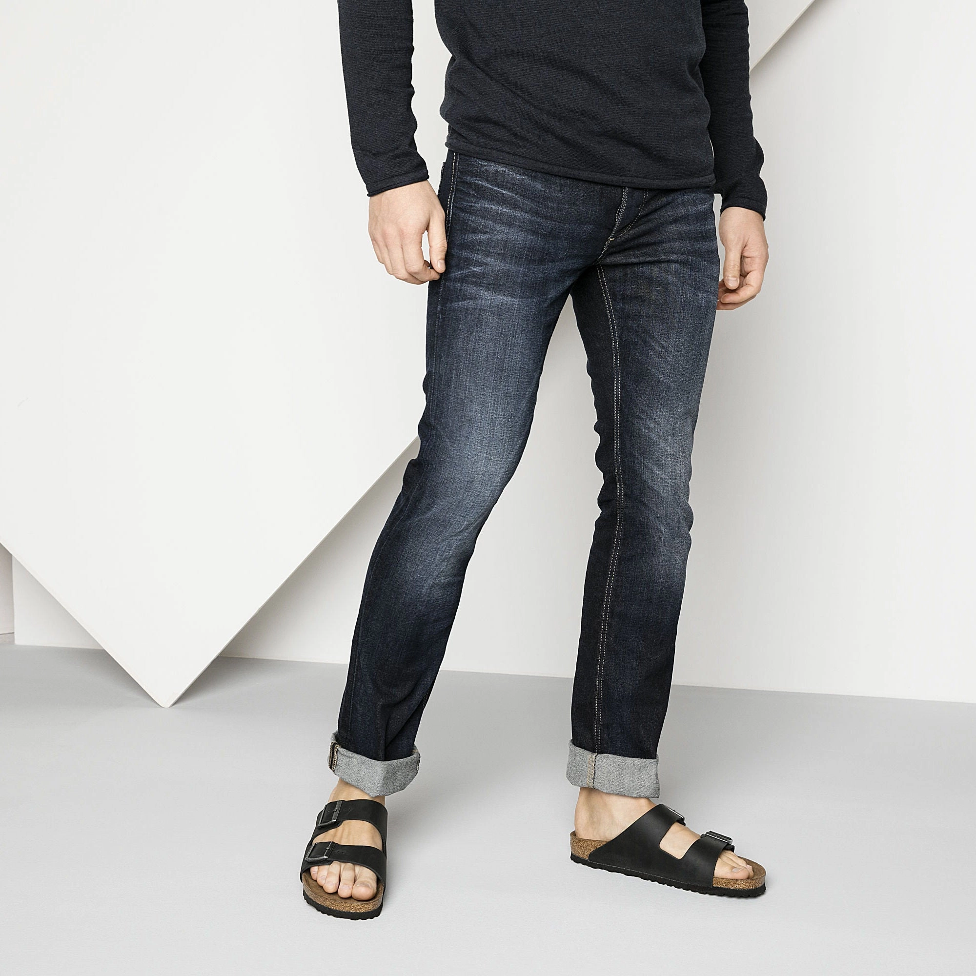 Arizona Classic Footbed : Black Oiled Street Trend Beach Wear