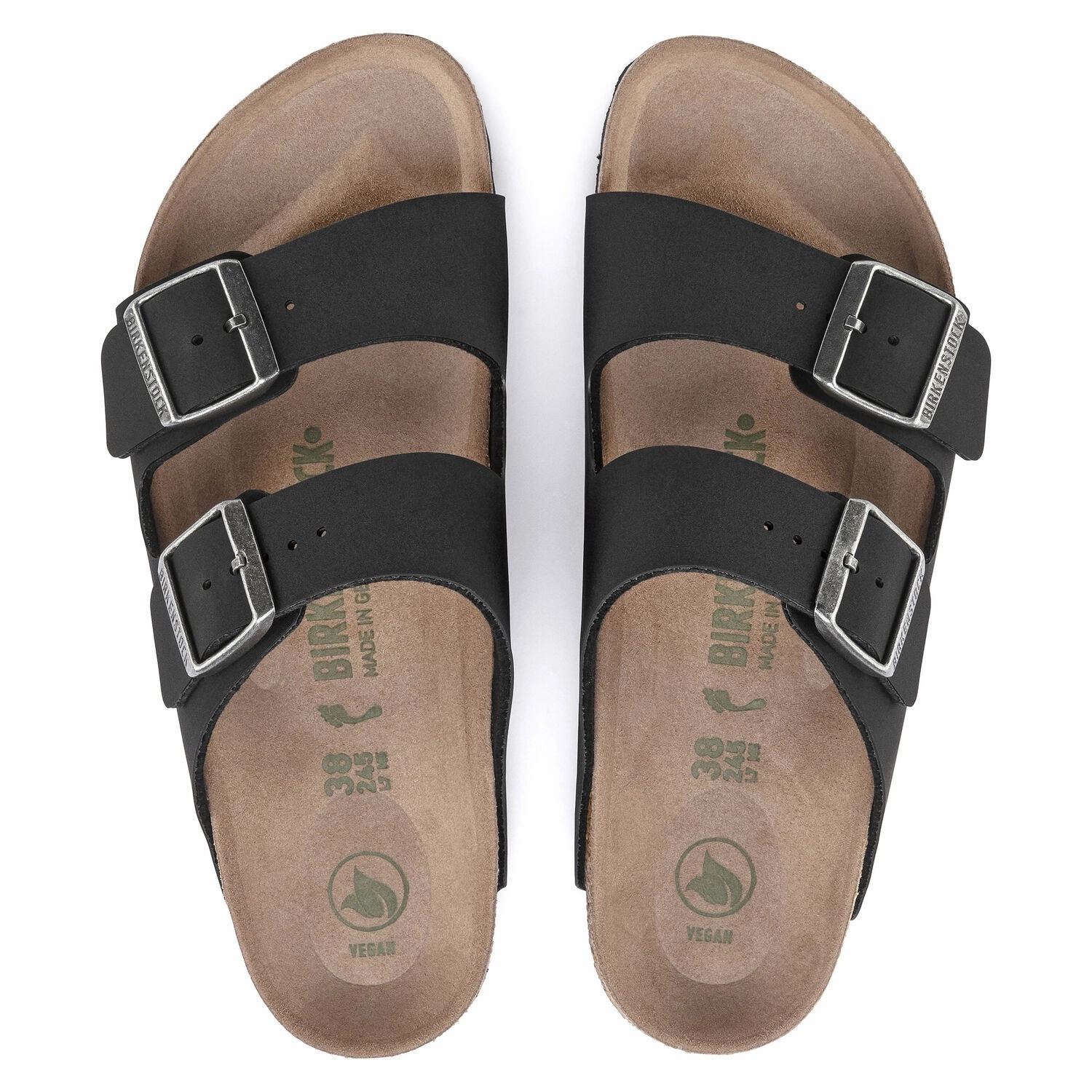 Arizona Classic Footbed : Black Vegan Comfy Strap Trendy Footwear for Men