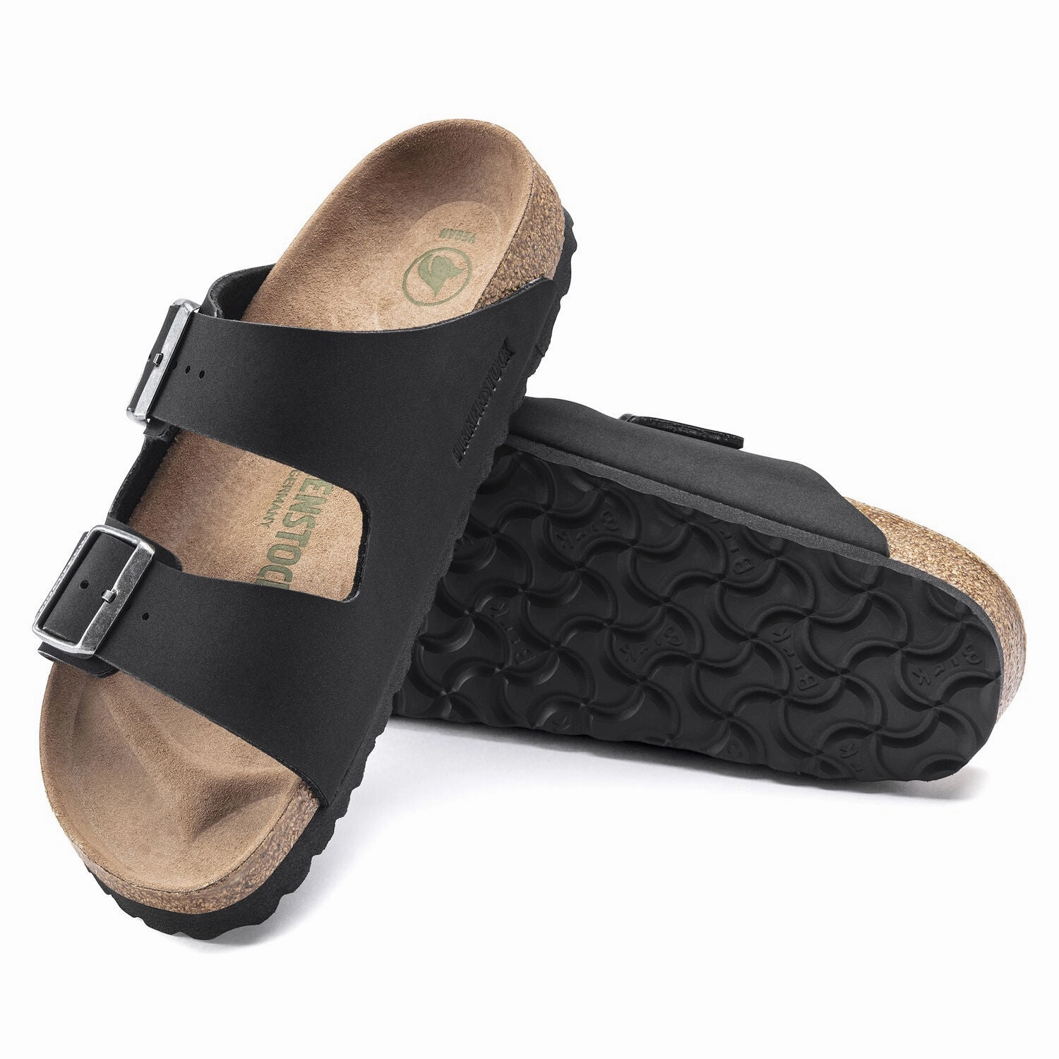 Clean Lines Arizona Classic Footbed : Black Vegan