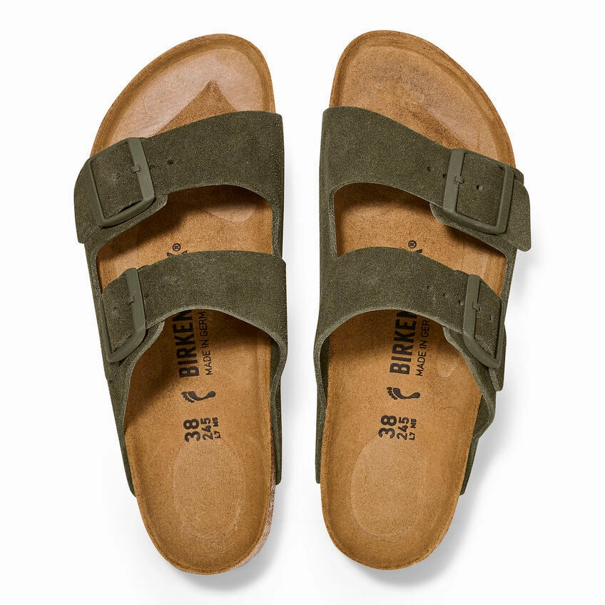 Arizona Classic Footbed : Thyme Suede Step Smart Wrap Tie