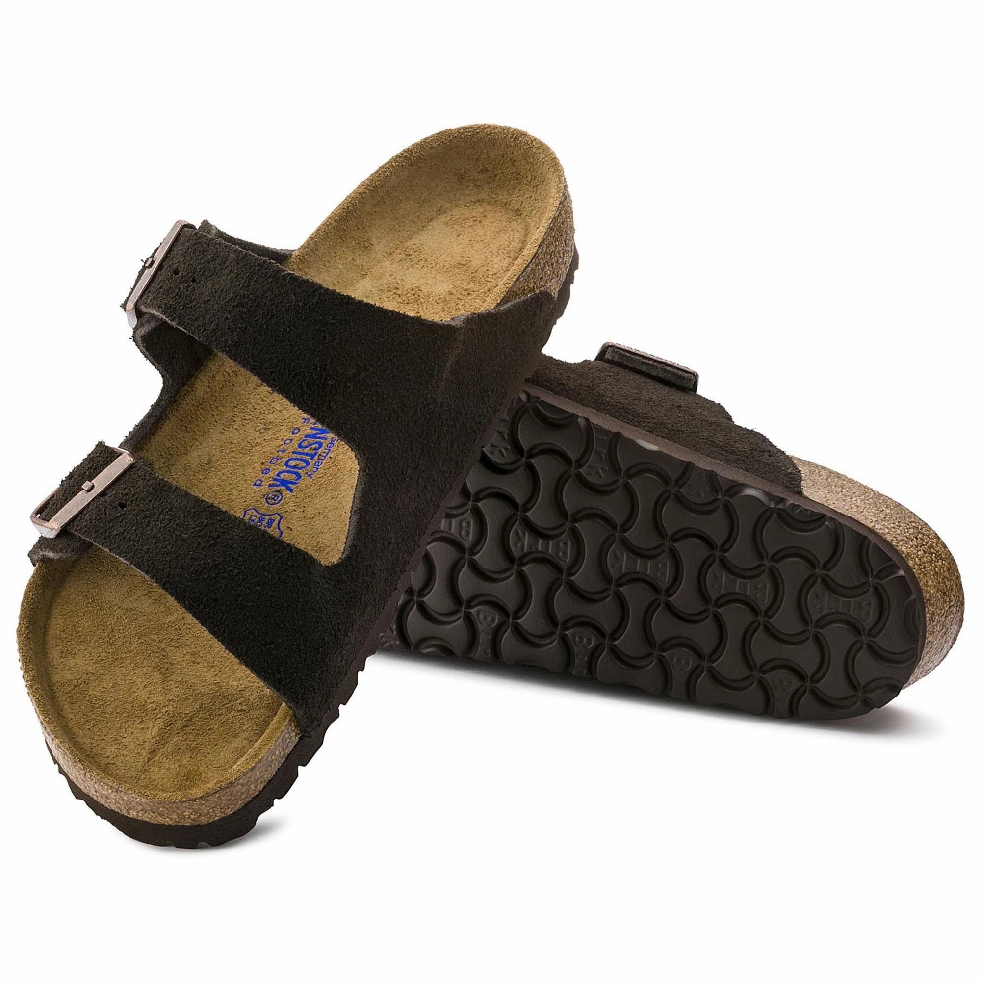 Arizona Soft Footbed : Mocha Suede Summer Flat Shoes Light cushion