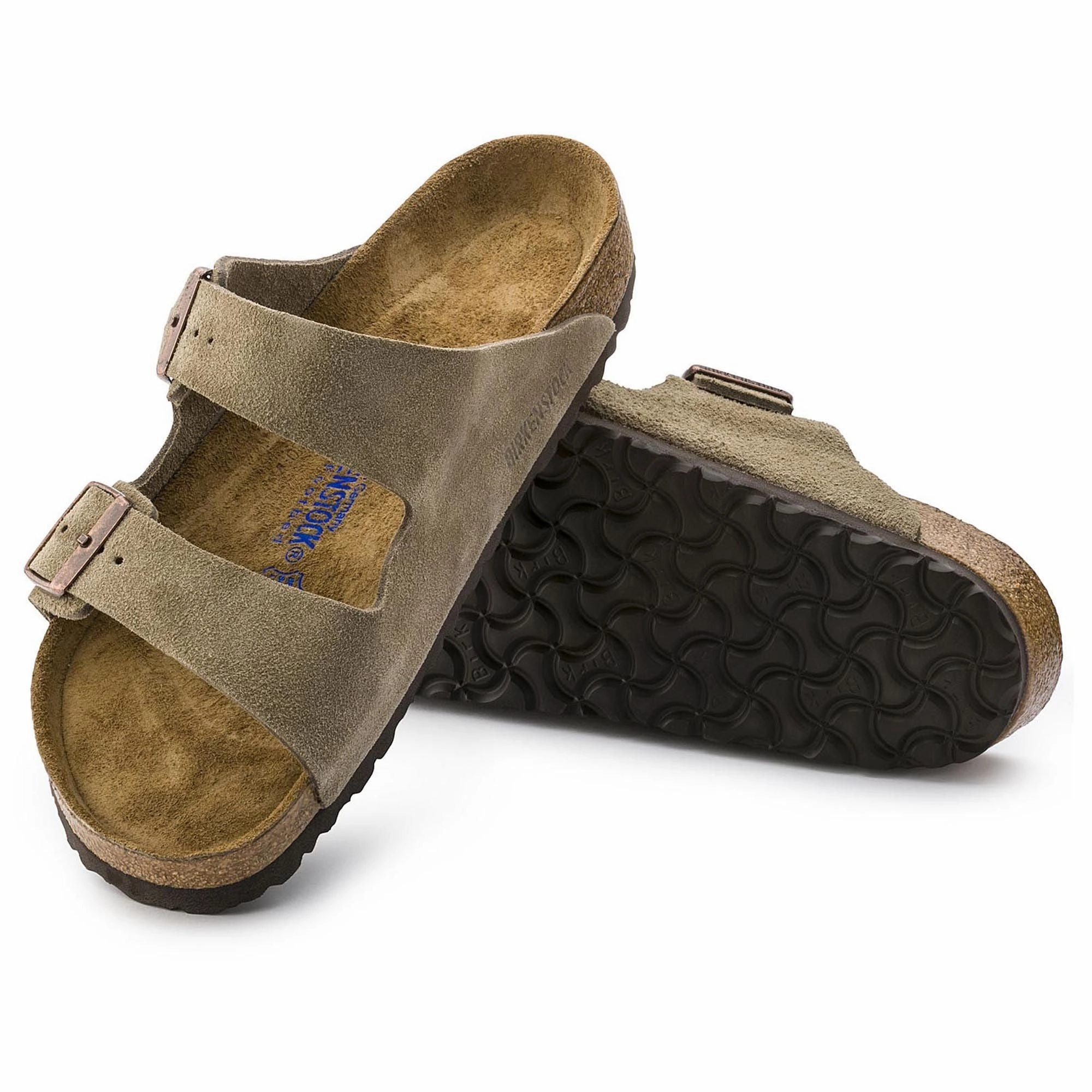 Arizona Soft Footbed : Taupe Sleek Vacation Sandals Soft Insole