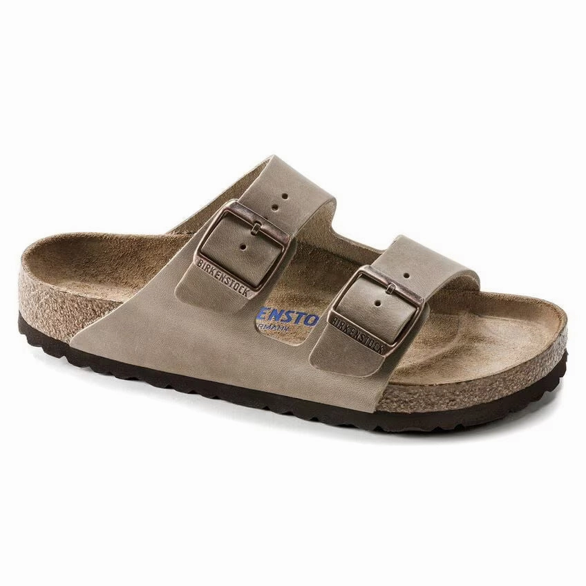 Comfy Open-toe Shoes Arizona Soft Footbed : Tobacco