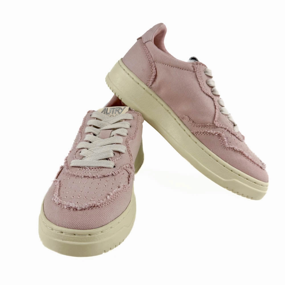 Autry - Medalist Low AULW DE01 (Denim Peach Whip) logo - buckled shoes