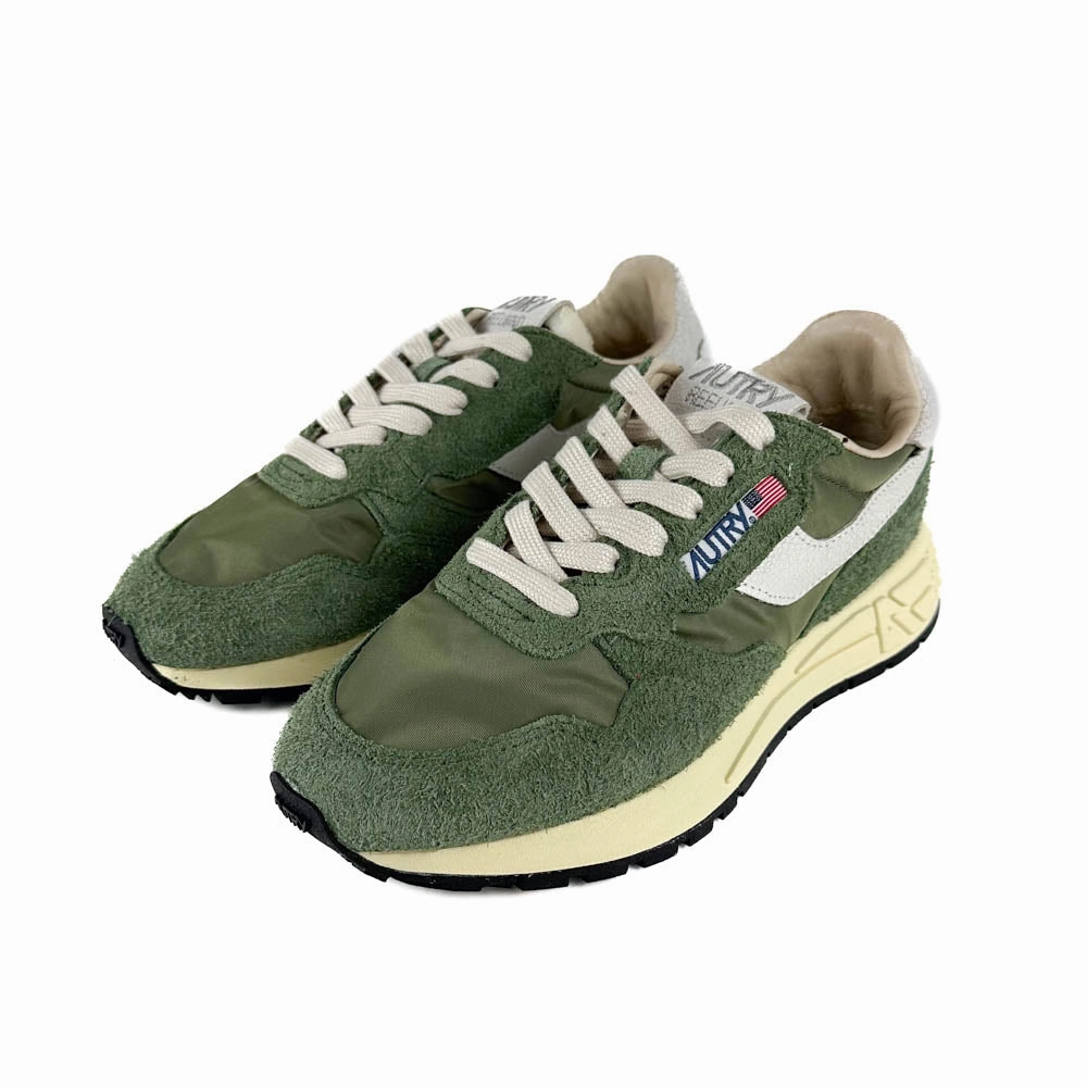 Autry - Reelwind Low Sneaker WWLW NC16 (White/Military) morning run shoes running on hilly terrain shoes