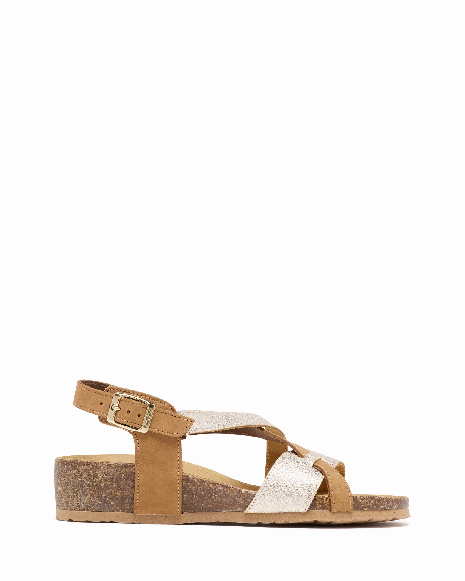 Aversa Tan/Gold Travel sandals