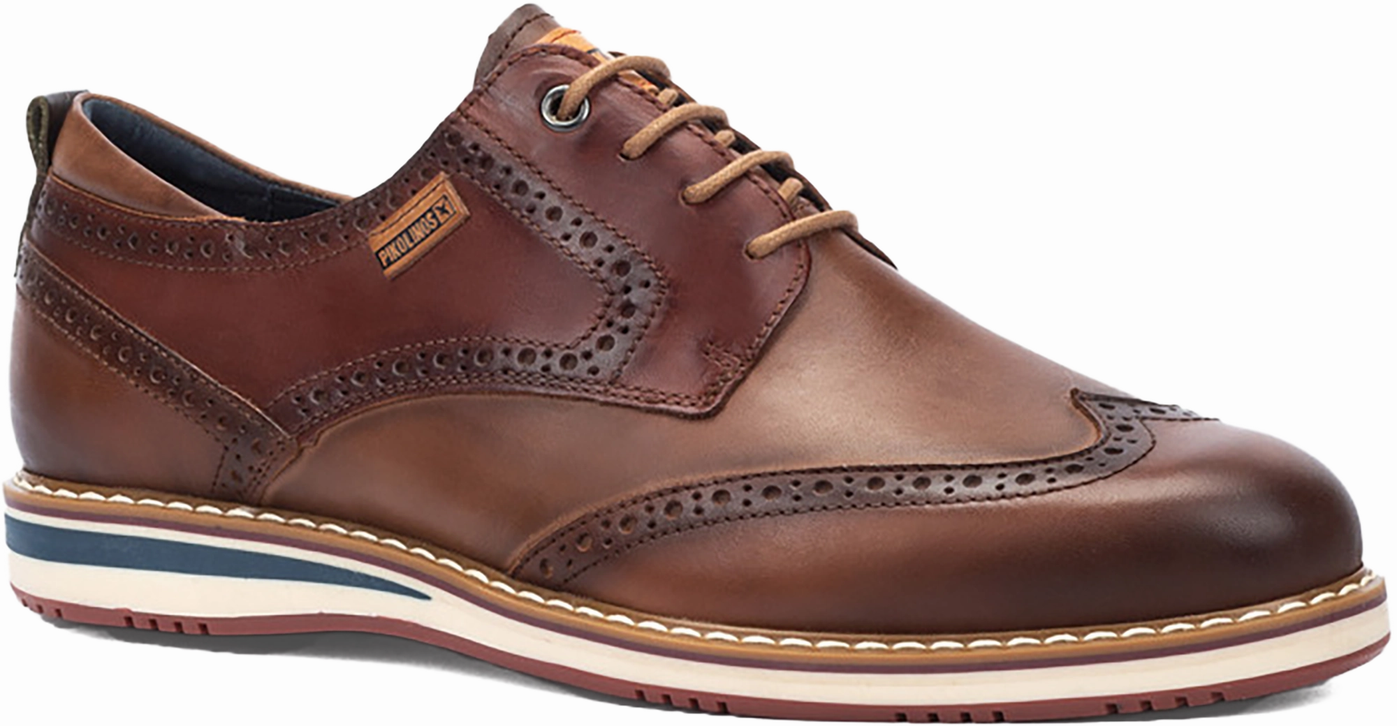 Quarter turn view Men's Pikolinos Footwear style name Avila 4191C1 in color CUERO. Sku: M1T-4191C1CUE