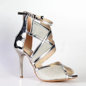 Leather Strap Aziza - Silver Vegan Leather - Street Sole