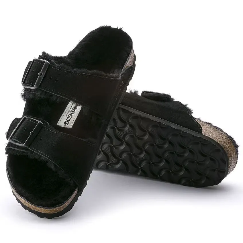 Snake Skin Trendy Casual Footwear Arizona Shearling : Black