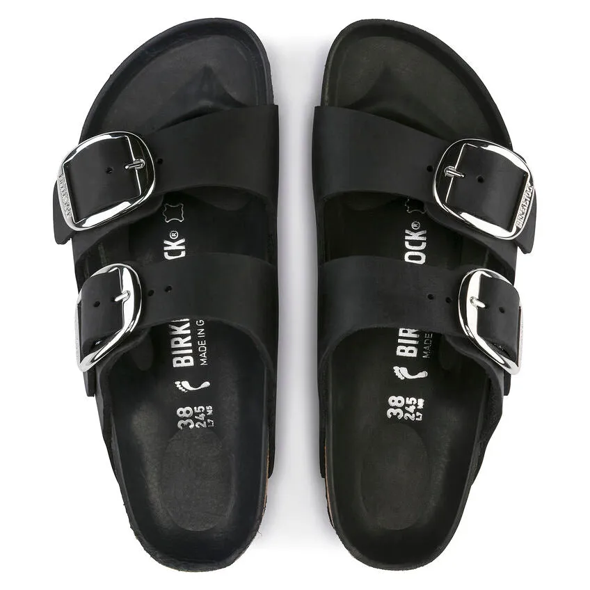 BIRKENSTOCK ARIZONA BIG BUCKLE - BLACK OILED LEATHER Travel Shoes