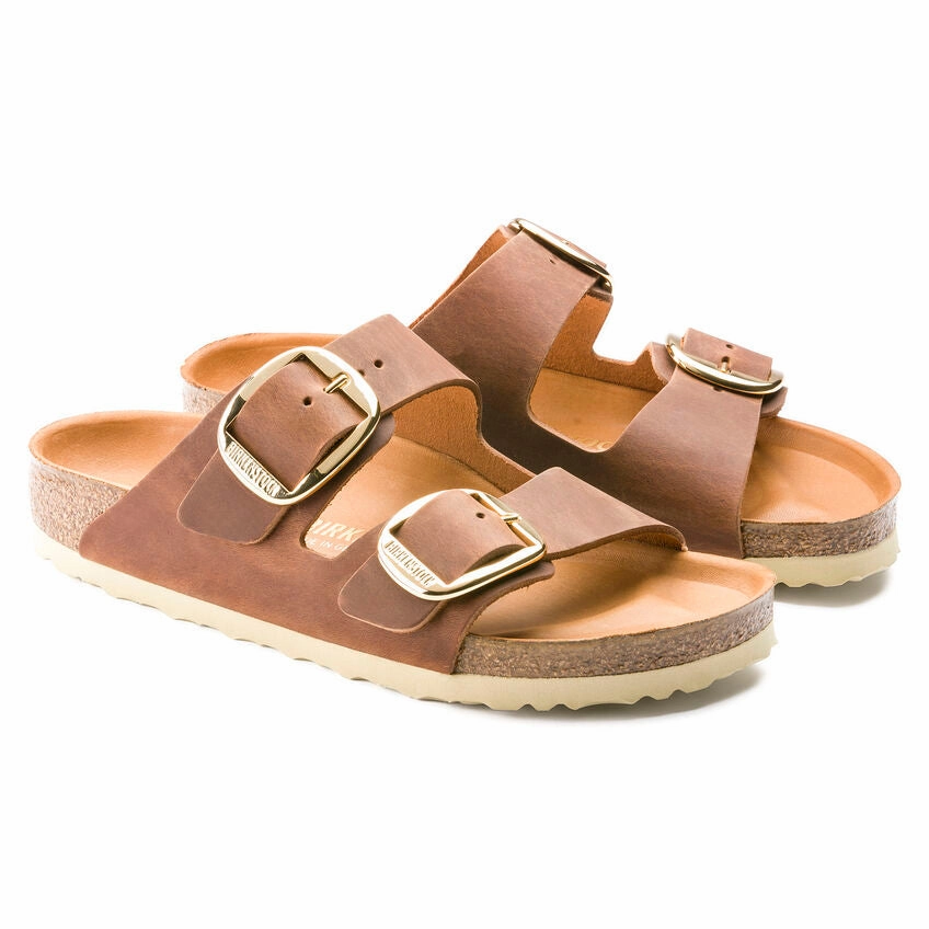 Seaside Wear Minimal Feel BIRKENSTOCK ARIZONA BIG BUCKLE - COGNAC OILED LEATHER
