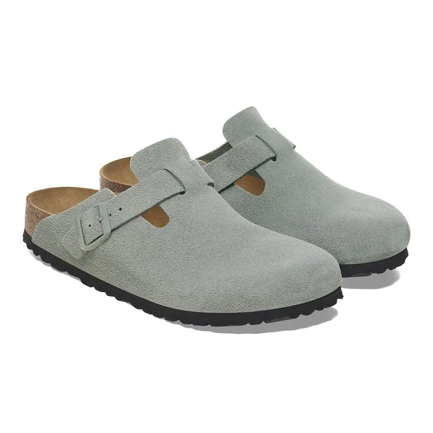 Boston | Soft Footbed | Suede | Pure Sage Silver Shine sports