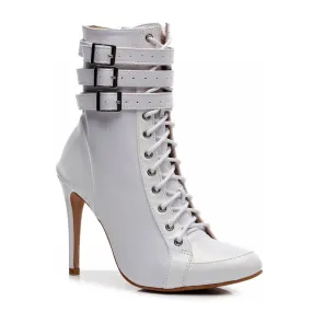 Boyz Boot - White Vegan Leather - Street Sole Comfort Fit