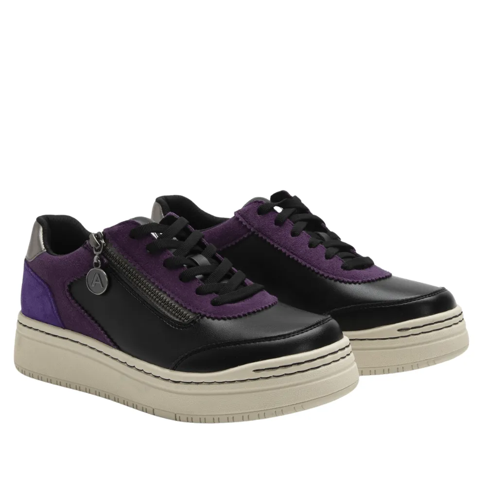 Wool Warm Rubber Outsole Averie | Suede/Vegan Leather | Black/Purple