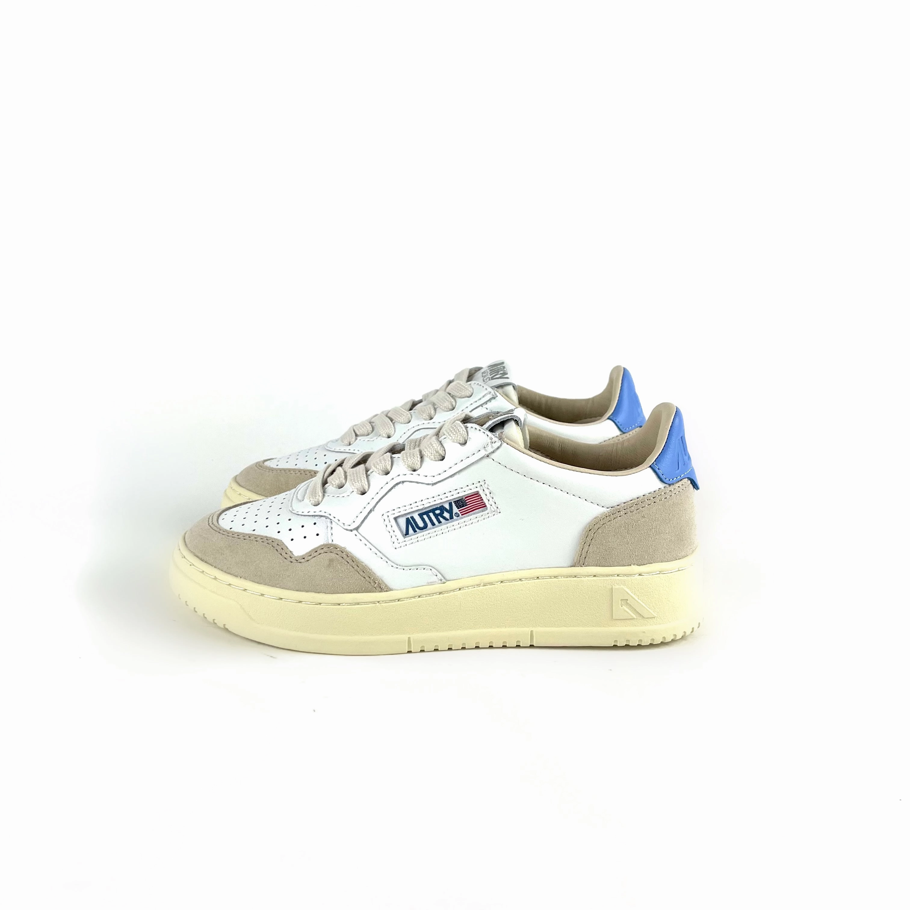 Senior Friendly Autry - Medalist Low AULW LS55 (White/Azure/Suede Beige)
