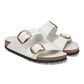 Arizona Hammered Big Buckle | High-Shine Patent Leather | Antique White City Walk Neutral Tones