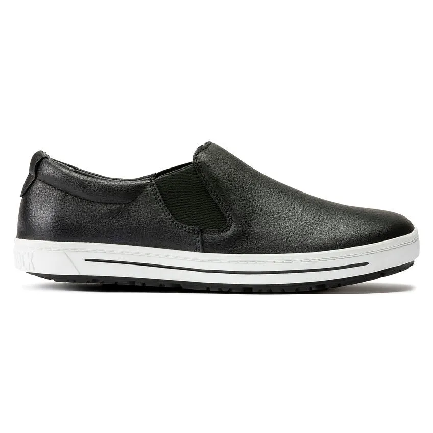QO 400 Slip On | Leather | Black Layered Comfort Daily Essential