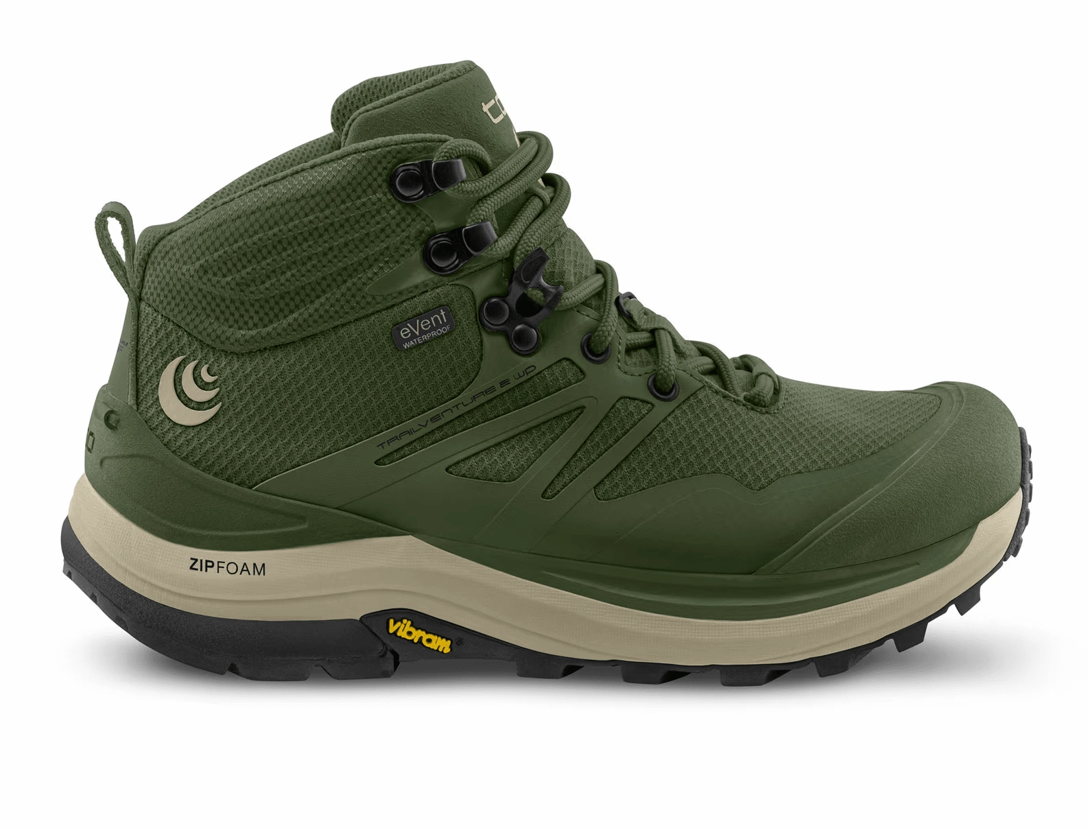 TOPO WOMENS TRAILVENTURE - OLIVE / TAN Metal Edge Sporty Vibe