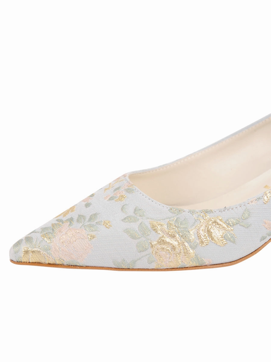 Bryn Kitten Heel Brocade Red Carpet