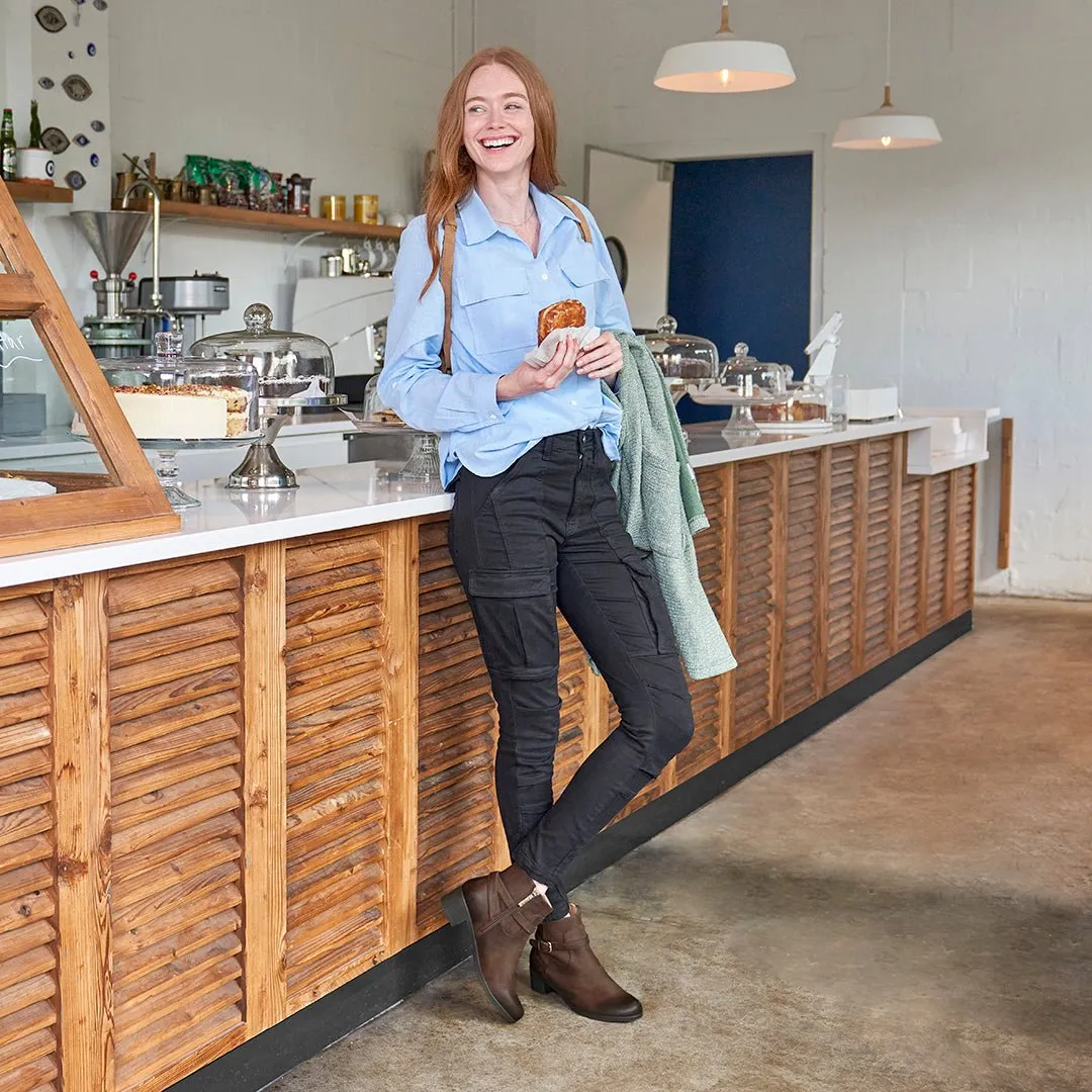 Cagney Waterproof | Burnished Suede | Brown Peace Step